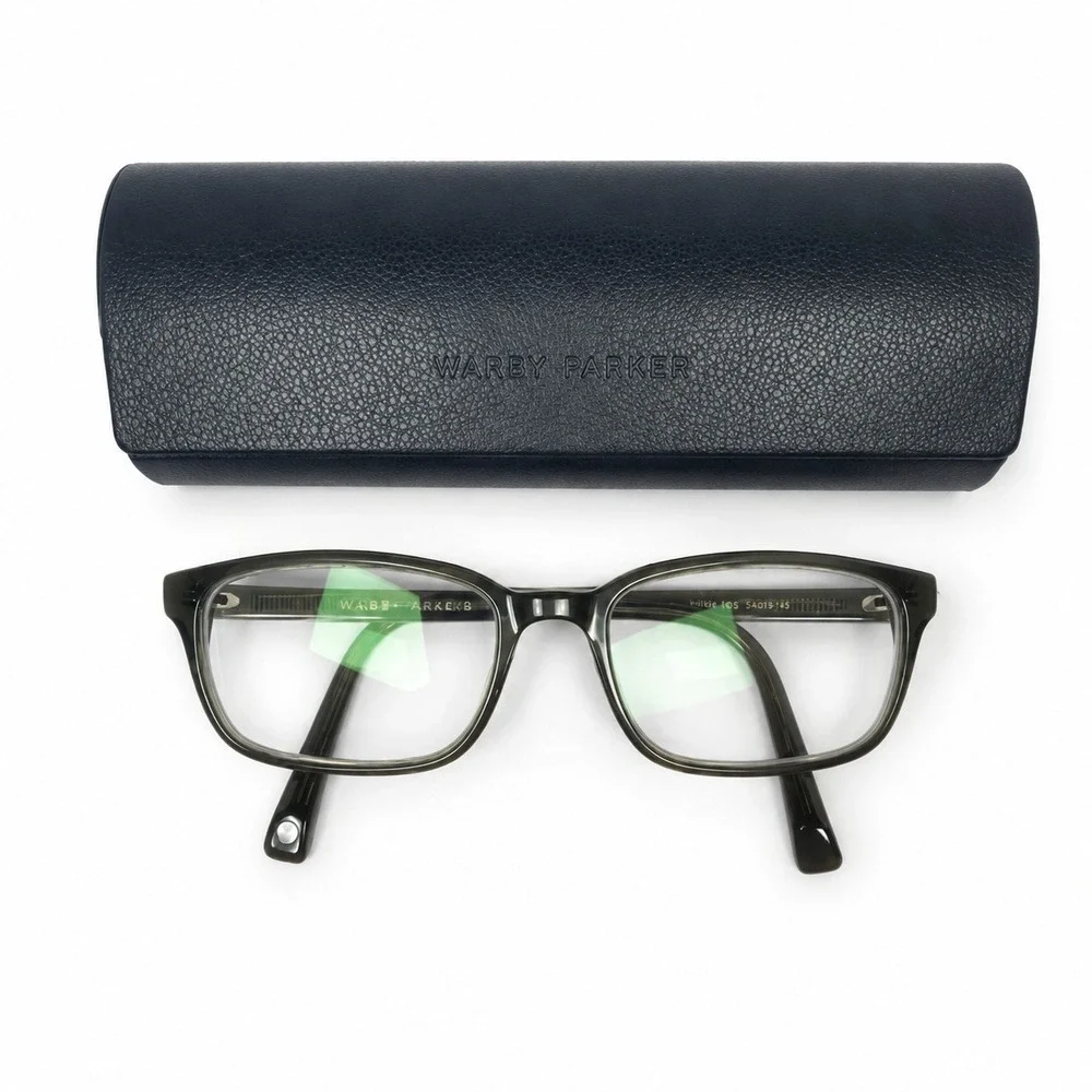 Warby Parker Seymour 720 53-19-145 Eyeglasses OliveGrn Rectangular Frame w/ Case